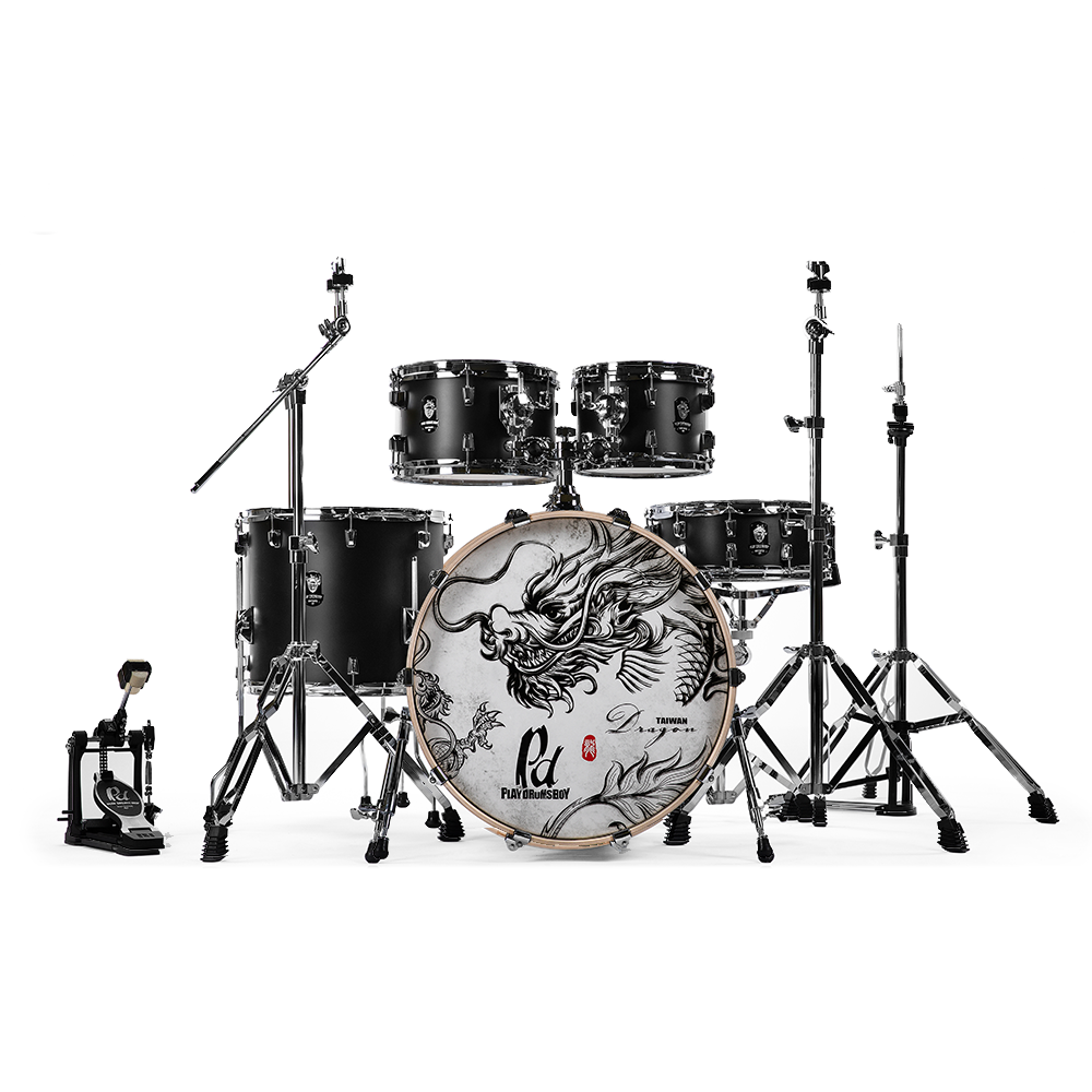 PlayDrumsBoy 5-piece Drum Kit Bundle Dragon