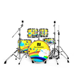 PlayDrumsBoy 5-Piece Drum Kit Bundle Mr Wood