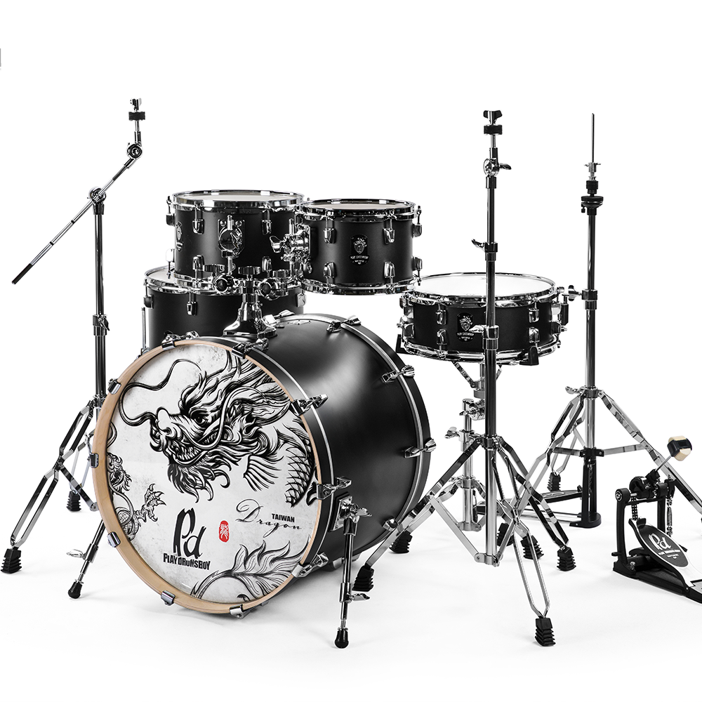 PlayDrumsBoy 5-piece Drum Kit Bundle Dragon